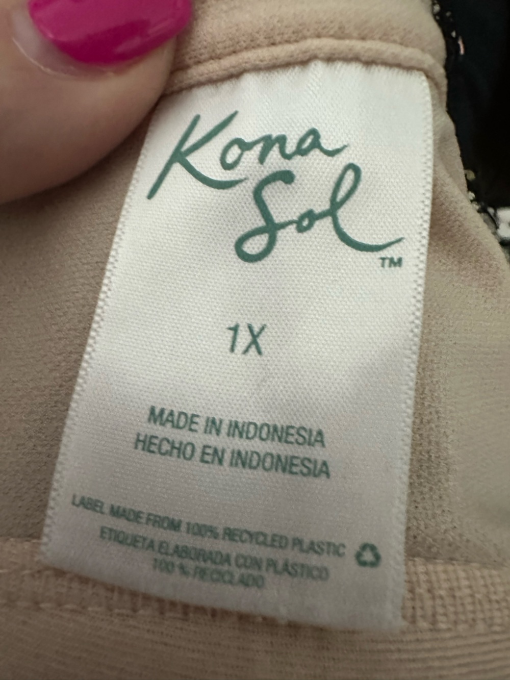 Kona Sol Floral Ruffle Flounce Tankini Swimsuit Top Size 1X (18-20) VGUC - Picture 5 of 5